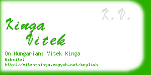 kinga vitek business card